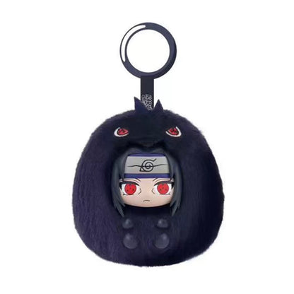 Naruto Ninja Part 1 Plush Pendant Series Limited Edition | Naruto Shippuuden Cute Beast Naruto Sasuke Sakura Kakashi Hinata Itachi Kurama - Vinyl Face Plush Doll Figure Keychain Collectable Toys Mystery Blind Box