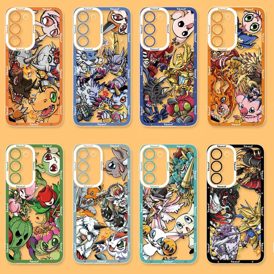 Anime Digimon Digital Monster Evolution Verison | Agumon Gabumon Tentomon Piyomon Palmon Gomamon Tailmon - Phone Case Samsung Galaxy S26 S25 S24 S23 S22 S21 FE Ultra