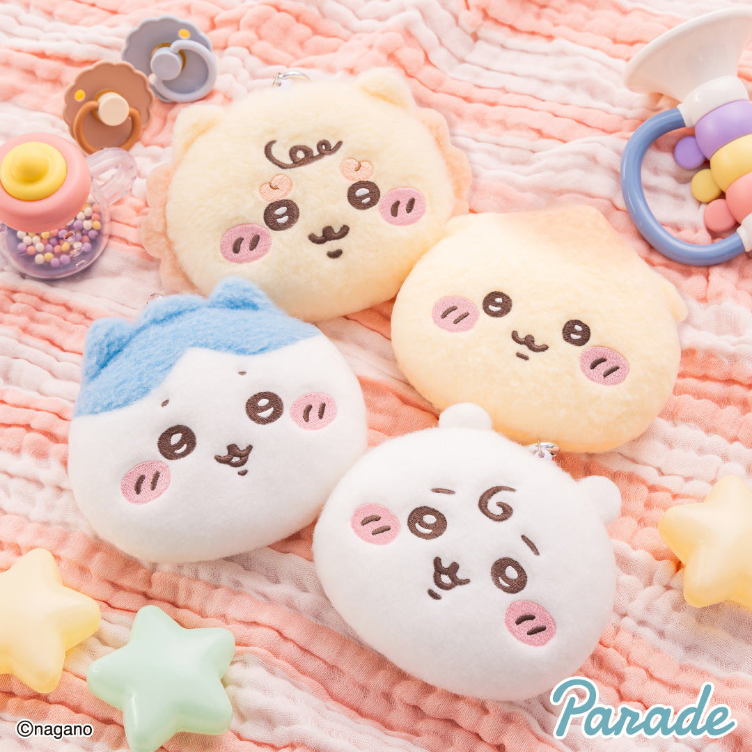 Japan ChiiKawa Baby Series | ChiiKawa Hachiware Usagi Momonga Kurimanju Rakko Shisa Crab Cute Baby Icon Plush Doll Card Holder Keychain - Kawaii items Room Decoration Doll