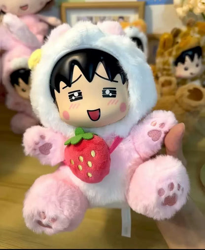 Chibi Maruko Chan Fluffy Animal Part 1 Series Vinyl Plush Doll | Fawn Bunny Panda Tiger Capybara Bear - Vinyl Face Plush Doll Figure Keychain Collectable Toys Mystery Blind Box KawaiiGiftLand