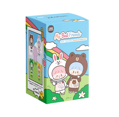 zZoton x Line Friends My Best Friends Plush Doll Keychain | Brown Cony Leonard Sally Choco - Can Change Face Collectable Toys Mystery Blind Box