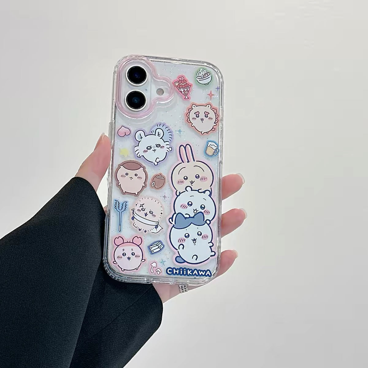 Japanese Cartoon ChiiKawa Gittler Colour Clear Case | Happy Group - iPhone Case Plus SE2 11 12 13 14 15 16 16e 17 17e Pro Promax 12mini 13mini
