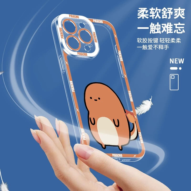 Japan Cartoon Pokemon Cute & Fighting Drawing Style | Pikachu Charmander Squirtle Bulbasaur Charizard Blastoise Venusaur - iPhone Case PLUS SE2 XS XR X 11 12 13 14 15 16 16e 17 17e Pro Promax 12mini 13mini