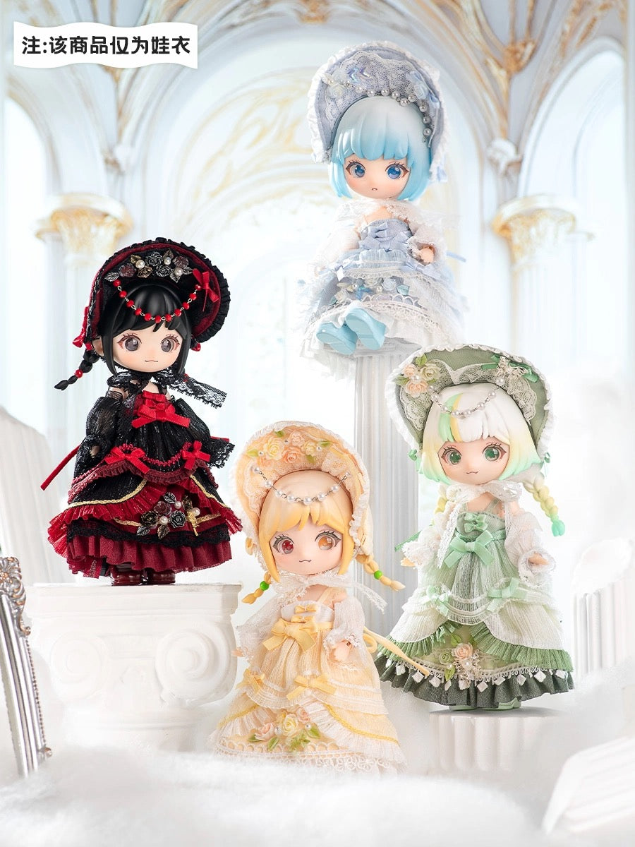 Simon Toys Liroro Summer Island | Rococo Victorian Lolita Outfits Black Blue Green Yellow - 1/12 ob11 11cm BJD Doll Ball Joint Doll