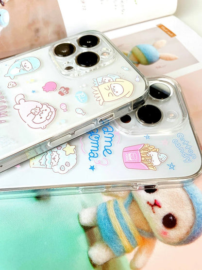 Japanese Cartoon Mamegoma | Cosplay & Hamburger Lovely Seal - iPhone Case 12 13 14 15 Pro Promax