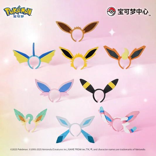 Japan Cartoon Pokemon Eevee Evolution Series Cute Headband | Eevee Vaporeon Jolteon Flareon Espeon Umbreon Leafeon Glaceon Sylveon - Evolve Anime Collectable Kawaii Makeup Facial Hairband