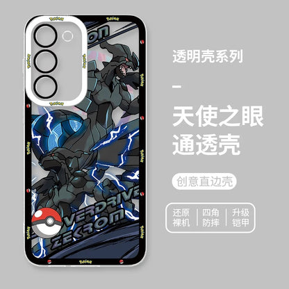 Japan Cartoon Pokemon Mega Evolution Anime | Dialga Kyurem Palkia Reshiram Zekrom - Phone Case Samsung Galaxy S26 S25 S24 S 23 S22 S21 FE Ultra Edge