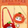 Japan Artist Mofusand Cat Neko Plush Shoulder Bag | Apple Persimmon - Mascot Plush Doll