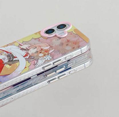 CardCaptorSakura Retro Comic Laser Case | Part 1 Dancing with Magic Wand - Phone Case Samsung Galaxy S26 S25 S24 S23 S22 S21 FE Ultra Edge