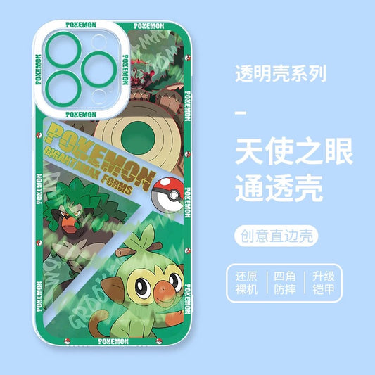 Japan Cartoon Pokemon Evolution Verison | Grookey - iPhone Case 6 7 8 PLUS SE2 XS XR X 11 12 13 14 15 16 16e Pro Promax 12mini 13mini