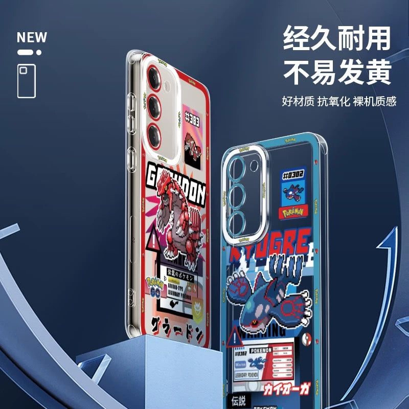 Japan Cartoon Pokemon Game Pixel Version | Celebi Xerneas Zekrom Reshiram Latios Latias Gardevoir Garchomp - Phone Case Samsung Galaxy S26 S25 S24 S23 S22 S21 FE Ultra Edge