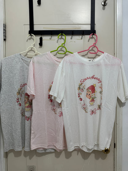 Korean Fashion Cute Cartoon Style T-Shirt Series | Twinkle Twinkle Little Star with Strawberry - Kawaii Fashion Items