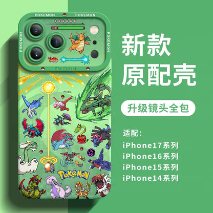 Japanese Cartoon Pokemon Silicone Case Close Up Fighting Version | Venusaur Charizard Blastoise Gengar Scizor Umbreon Greninja Garchomp - iPhone Case PLUS SE2 XS XR X 11 12 13 14 15 16 16e 17 17e Pro Promax 12mini 13mini (副本)