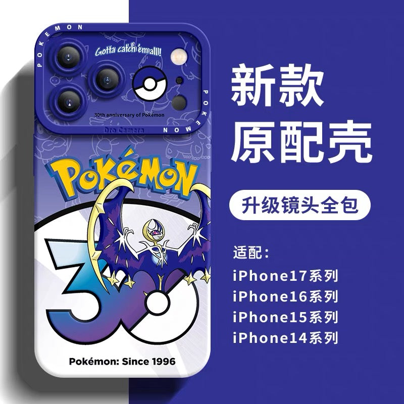 Japanese Cartoon Pokemon Silicone Case Pokemon 30 Anniversary Version Part25 | Solgaleo Lunala Marshadow Naganadel Zeraora Melmetal 6 Styles - Phone Case Samsung Galaxy S26 S25 S24 S23 FE Ultra Edge