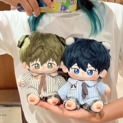 Japanese Anime Free! Iwatobi Swim Club Cotton Plush Doll | Haruka Makoto with Car Ear Cute Kawaii 20cm Doll Can Change Outfits - Cute Kawaii Item