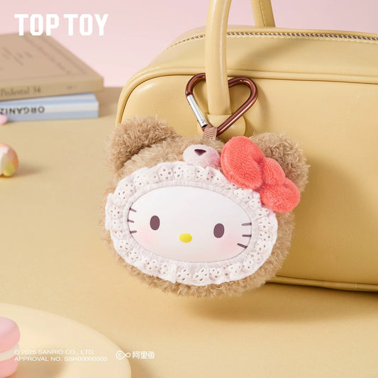 TopToy Sanrio Characters Fluffy Teddy Bear | Hello Kitty My Melody Kuromi Cinnamoroll Pompompurin Pochacco - Vinyl Face Plush Doll Collectable Toys Mystery Blind Box