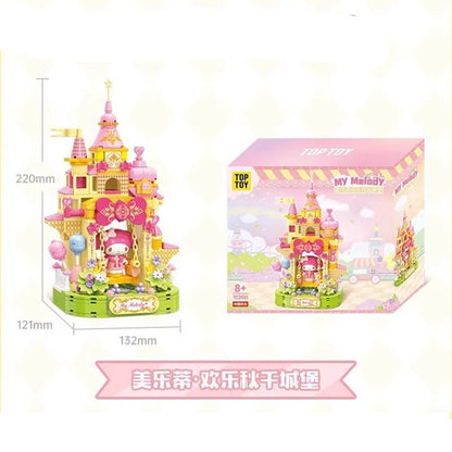 Top Toy x Sanrio Colorful Amusement Park Fair Rides | My Melody Happy Swings Castle - Building Blocks Toy Collections