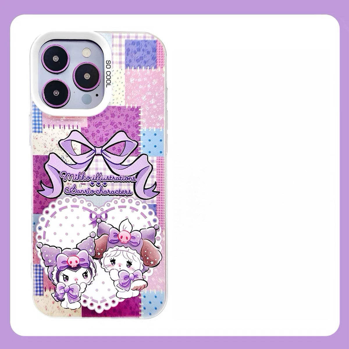 Japanese Cartoon Sanrio X Mikko Laser Case | Hello Kitty My Melody Kuromi Cinnamoroll 4 Styles - iPhone Case 11 12 13 14 15 16 16e 17 17e Pro Promax