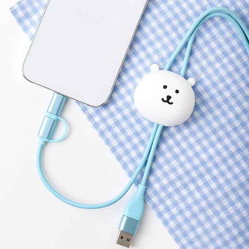 Miniso Joker Bear | 3A Fast Charging Type-C & Lightning Data Cable