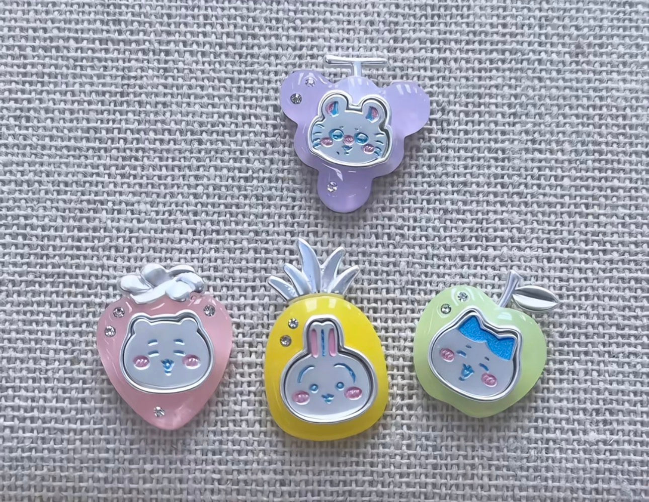 ChiiKawa X Miniso Fruit Market Series Fruit Market Earings | ChiiKawa Hachiware Usagi Momonga - Kawaii Items Room Decoration doll