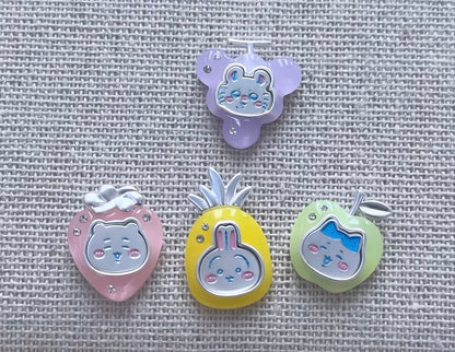 ChiiKawa X Miniso Fruit Market Series Fruit Market Earings | ChiiKawa Hachiware Usagi Momonga - Kawaii Items Room Decoration doll