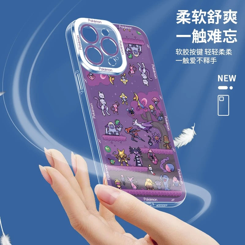 Japan Cartoon Pokemon Pixel Group Verison | Fairy Type - iPhone Case 6 7 8 PLUS SE2 XS XR X 11 12 13 14 15 16 16e Pro Promax 12mini 13mini - KawaiiGiftLand