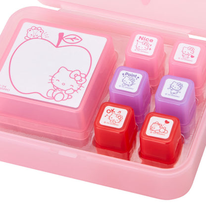 Sanrio Japan Hello Kitty Stamp Set with Oil Ink - Kawaii Stationery