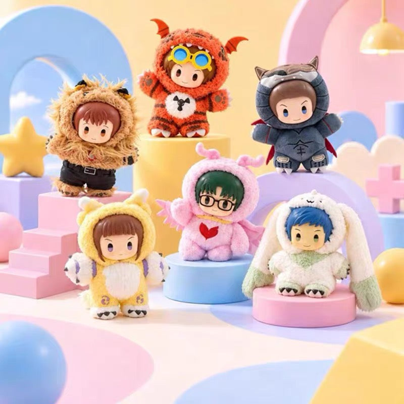 Miniso x Digimon Adventure Digital Monster Plush Keychain | King of Beast Tamers Digimon 003 - Plush Vinyl Keychain Pendant Blind Box