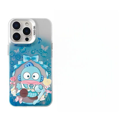 Japanese Cartoon Sanrio Piano Melody Laser Case | Hello Kitty My Melody Kuromi Cinnamoroll Pompompurin Hangyodon 6 Styles - iPhone Case 11 12 13 14 15 16 16e 17 17e Pro Promax