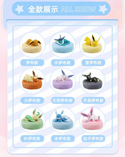 Japan Cartoon Pokemon Casual Time Eevee Evolution Series | Eevee Vaporeon Jolteon Flareon Espeon Umbreon Leafeon Glaceon Sylveon - Evolve Anime Collectable Toys Mystery Blind Box