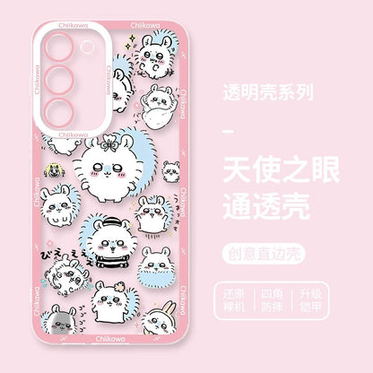 Japanese Cartoon Chiikawa Daily Emo Version | Chiikawa Hachiware Usagi Momonga - Phone Case Samsung Galaxy S26 S25 S24 S23 S22 S21 FE Ultra Edge