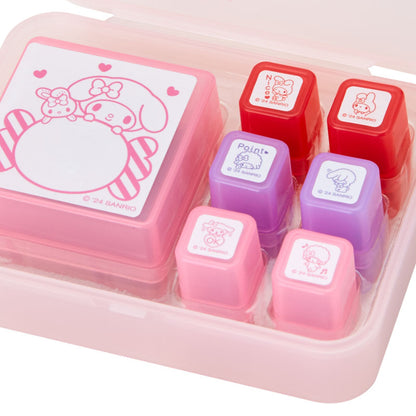 Sanrio Japan My Melody Stamp Set with Oil Ink - Kawaii Stationery