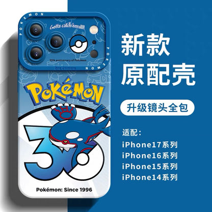 Japanese Cartoon Pokemon Silicone Case Pokemon 30 Anniversary Version Part15 | Groudon Rayquaza Kyogre Registeel Regirock Regice Latias Latios - Phone Case Samsung Galaxy S26 S25 S24 S23 FE Ultra Edge