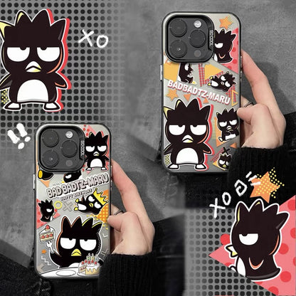 Japanese Cartoon Bad Badtz Maru XO Laser Case | Happy Birthday Version - Phone Case Samsung Galaxy S26 S25 S24 S23 S22 S21 FE Ultra Edge
