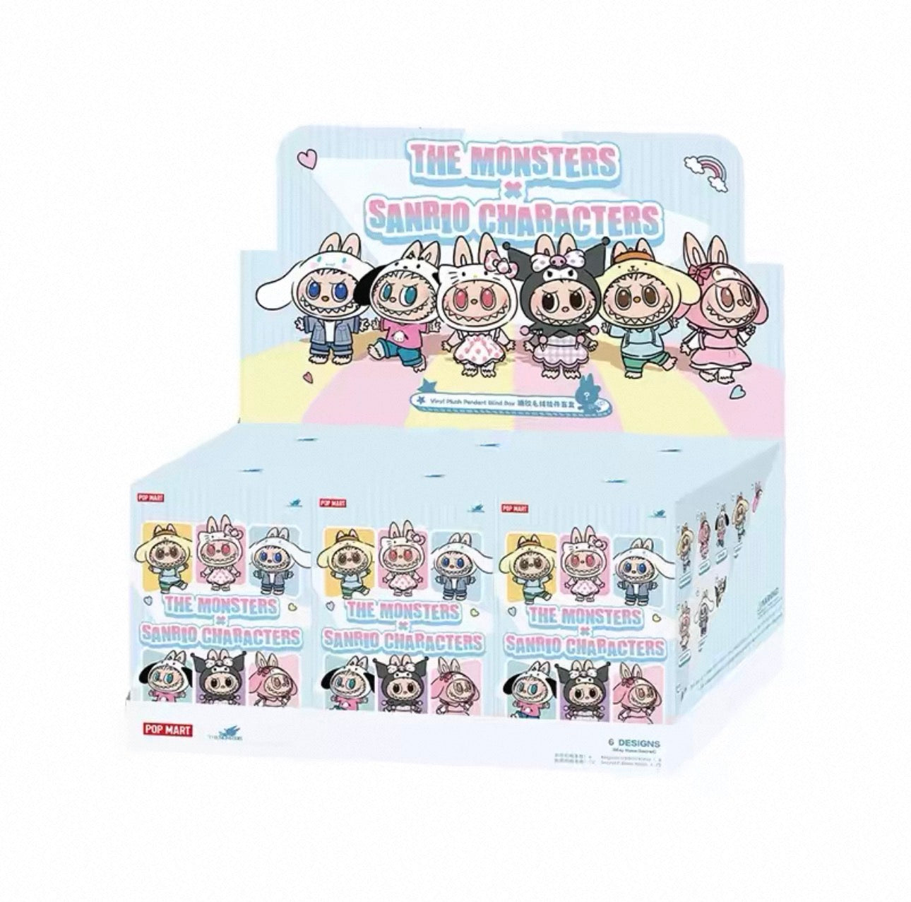 Popmart The Monster X Sanrio Characters Part 5 Series Limited Edition | Labubu Vinyl Face Plush Doll Figure Keychain - 15cm Kasing Lung Zimomo Labubu Toy Collection