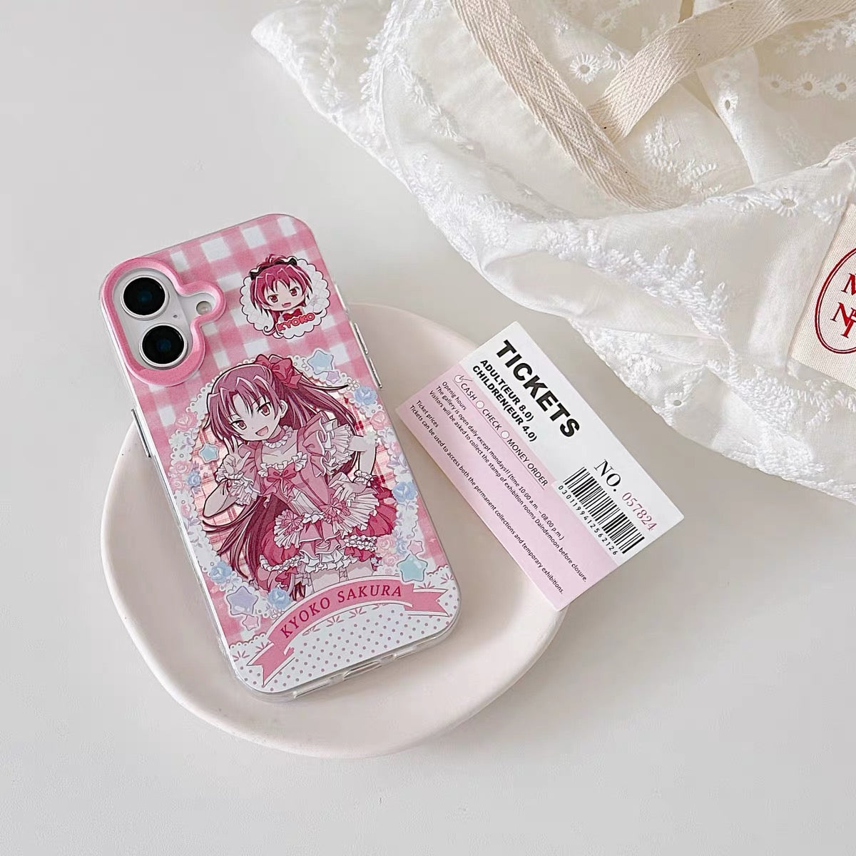 Japanese Cartoon Puella Magi Madoka Magica Laser Case Lolita Dress Version | Madoka Miki Tomoe Sakura Akemi - iPhone Case PLUS SE2 11 12 13 14 15 16 16e 17 17e Pro Promax 12mini 13mini