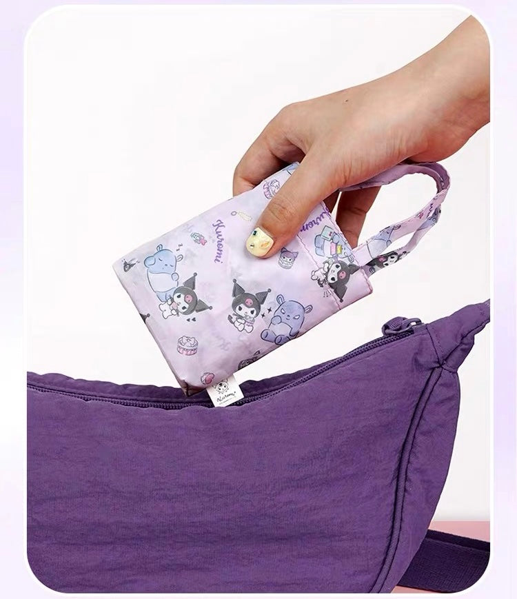 Sanrio Fold Up Tote Bag | Hello Kitty My Melody Kuromi Cinnamoroll Pompompurin Pochacco Hangyodon -  can fold up Tote Bag