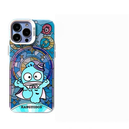 Japanese Cartoon Sanrio Magic Witch Laser Case | Hello Kitty My Melody Kuromi Cinnamoroll Pompompurin Hangydon Bad Badtz Maru 7 Styles - iPhone Case 11 12 13 14 15 16 16e 17 17e 18 Pro Promax