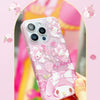Japanese Cartoon Sanrio | Clean Romantic Rose Garden My Melody - iPhone Case 13 14 15 Pro Promax