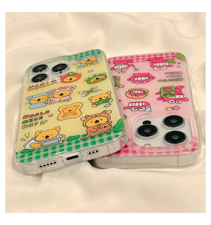 Japanese Cartoon Snake Theme | Crayon Boy ChocoBi Koala Biscuits - iPhone Case 11 12 13 14 15 Pro Promax