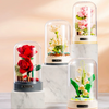Block Building Romantic Flower Music Box | Hibiscus Rose Lily Bell Jasmine - DIY Valentine Wedding Handmade Gift
