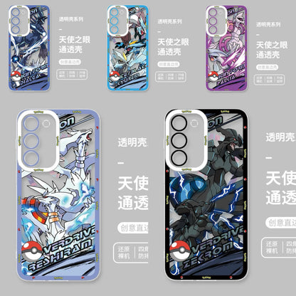 Japan Cartoon Pokemon Mega Evolution Anime | Dialga Kyurem Palkia Reshiram Zekrom - Phone Case Samsung Galaxy S26 S25 S24 S 23 S22 S21 FE Ultra Edge