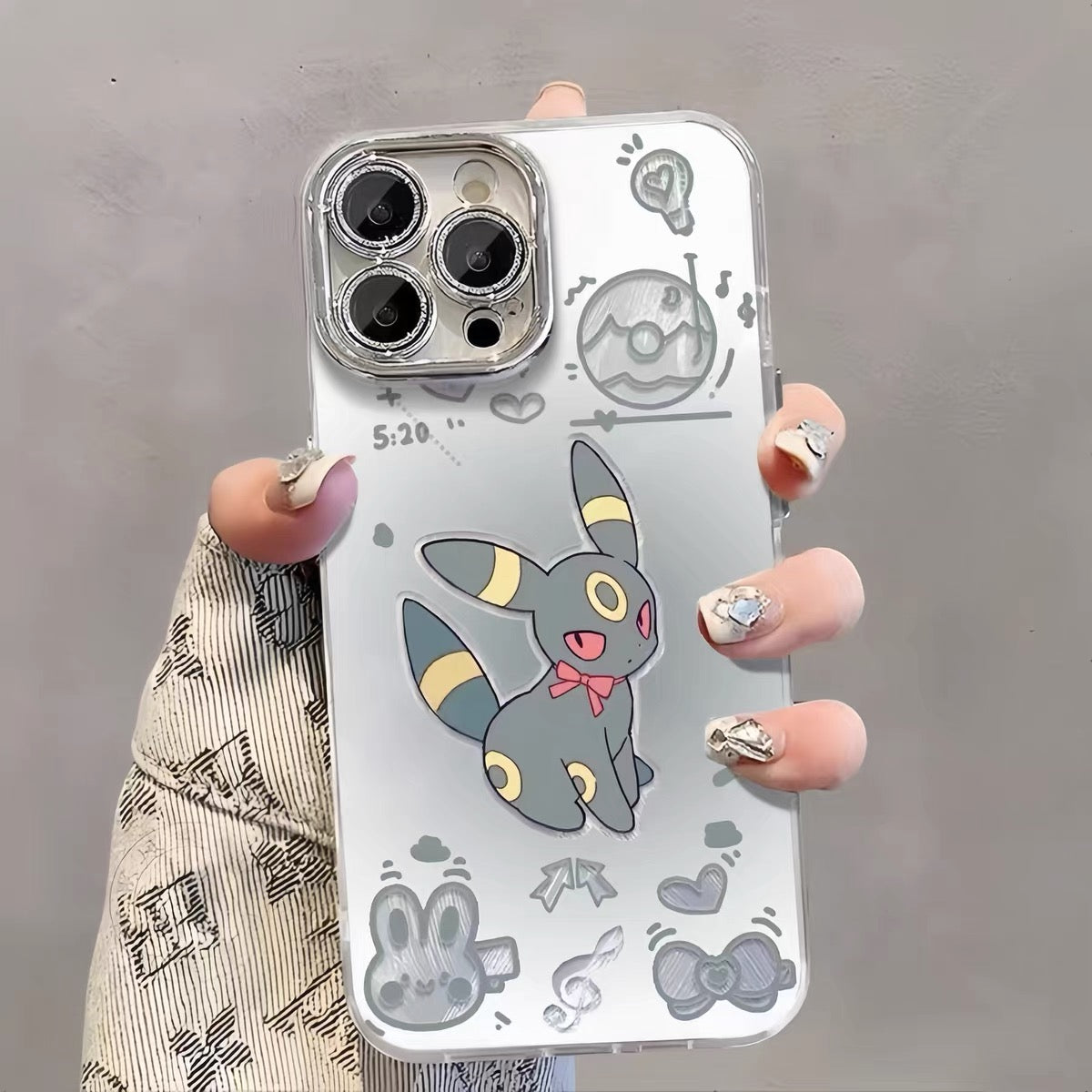 Japanese Cartoon Pokemon Case Eevee Evolution Cute Emo Version | Eevee Vaporeon Jolteon Flareon Espeon Umbreon Leafeon Glaceon Sylveon 9 Styles - iPhone Case PLUS SE2 XS XR X 11 12 13 14 15 16 16e 17 17e Pro Promax 12mini 13mini (副本)