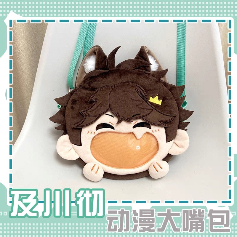 Japanese Anime Haikyu!! | Oikawa Tooru with Cat Ear Plush Cute Icon Itabag Backpack and Crossbody Bag - Cute Kawaii Item