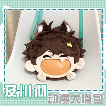 Japanese Anime Haikyu!! | Oikawa Tooru with Cat Ear Plush Cute Icon Itabag Backpack and Crossbody Bag - Cute Kawaii Item