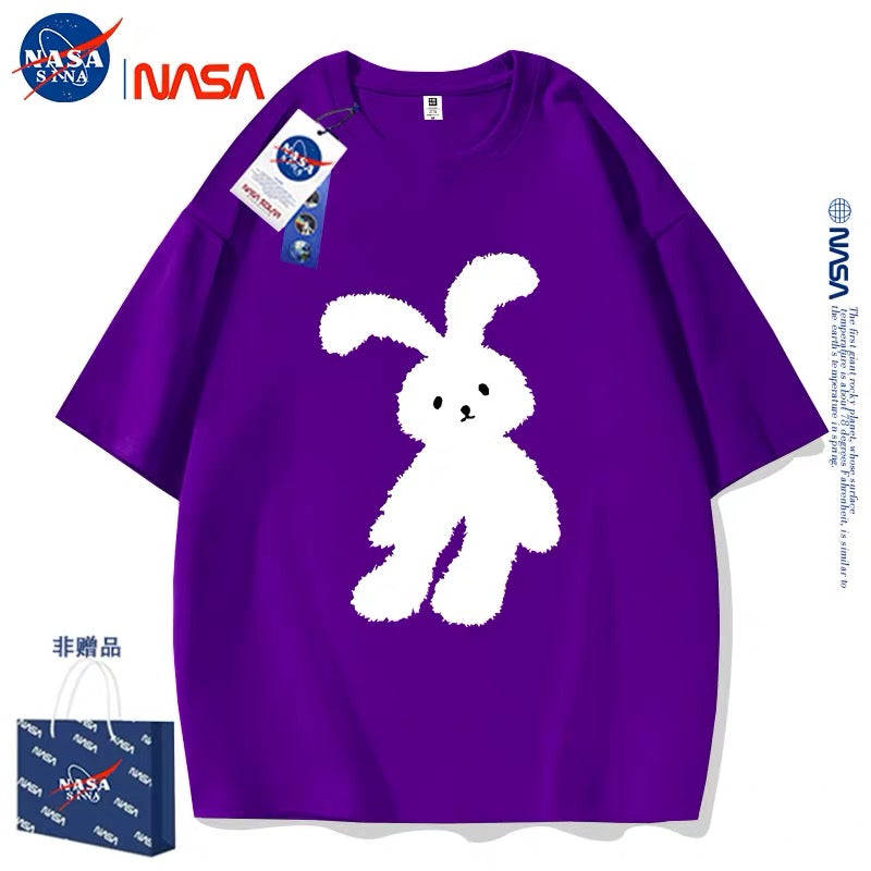 Cute Animals Rabbit Style T-Shirt Series | White Teddy Rabbit Part2 - Kawaii Fashion Items for Child & Adult