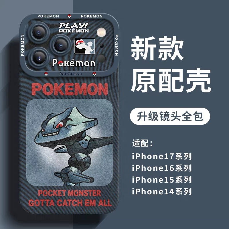 Japanese Cartoon Pokemon Silicone Case Neon Spray Painting Style Part3 | Mewtwo Nidoking Tyranitar Gliscor Steelix 5 Styles - Phone Case Samsung Galaxy S26 S25 S24 S23 FE Ultra Edge