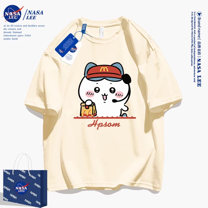 Japanese Cartoon ChiiKawa Casual Style T-Shirt Series | Chiikawa Waiter - Kawaii Fashion Items