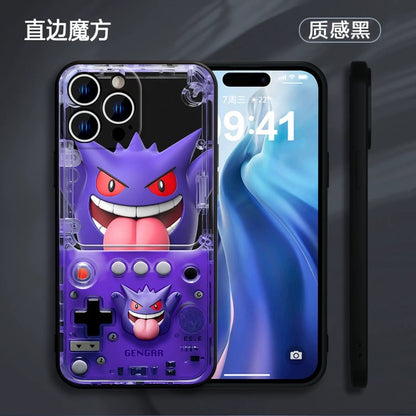 Japan Cartoon Pokemon Fun 3D Print Game Console Version Colour Silicone Case | Pikachu Bulbasaur Squirtle Charmander Psyduck Jigglypuff Eevee Gengar -  iPhone Case PLUS SE2 XS XR X 11 12 13 14 15 16 16e 17 17e Pro Promax 12mini 13mini
