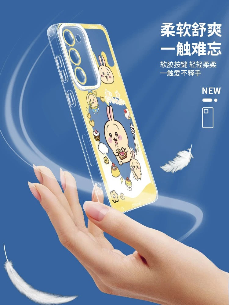 Japanese Cartoon Chiikawa with Stars Outing Version | Chiikawa Hachiware Usagi Momonga - Phone Case Samsung Galaxy S26 S25 S24 S23 S22 S21 FE Ultra Edge